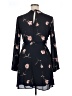 Lush 100% Polyester Print Black Casual Dress Size XL - photo 2