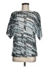 MING WANG Silver Short Sleeve Blouse Size M - photo 1