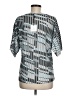 MING WANG Silver Short Sleeve Blouse Size M - photo 2
