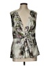 St. John Multi Color Silver Sleeveless Silk Top Size 12 - photo 1