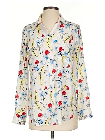 Equipment Long Sleeve Silk Top (view 1)