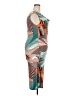 Cubism Graphic Teal Cocktail Dress Size XL - photo 4