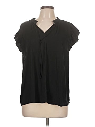 Olivia Grey Short Sleeve Blouse (view 1)