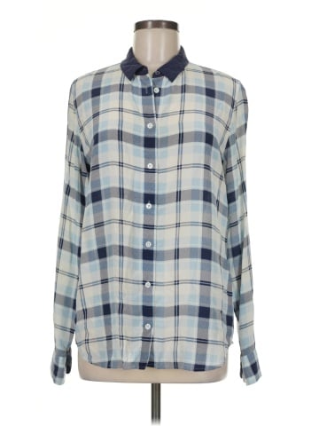 Equipment Long Sleeve Silk Top (view 1)