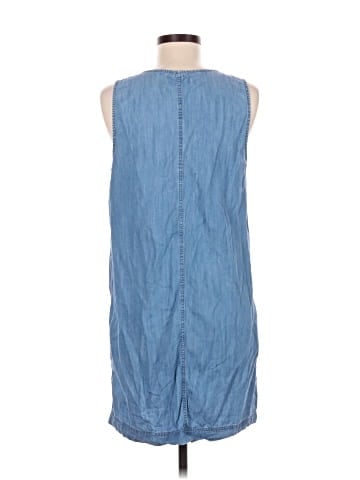 Madewell Denim Button-Front Sleeveless Easy Dress in Haslett Wash (view 2)