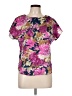 Notations Floral Pink Short Sleeve Blouse Size L (estimated) - photo 1