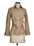 Drew 100% Cotton Stripes Brown Long Sleeve Blouse Size XS - photo 1