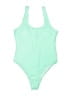 Unbranded Solid Green One Piece Swimsuit Size L - photo 1