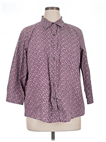 L.L.Bean 3/4 Sleeve Button-Down Shirt (view 1)