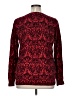 Basic Editions 100% Polyester Paisley Red Pullover Sweater Size XL - photo 2