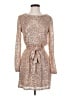 Crystal Sky Metallic Gold Cocktail Dress Size S - photo 1