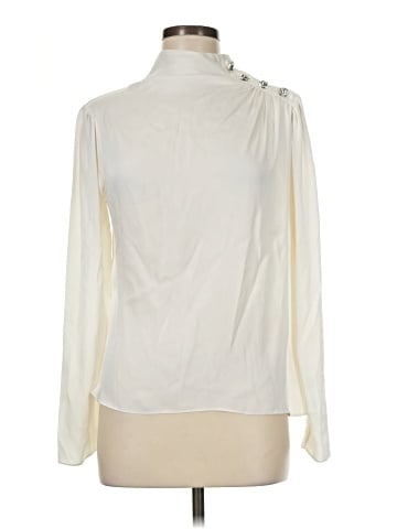 Intermix Long Sleeve Silk Top (view 1)