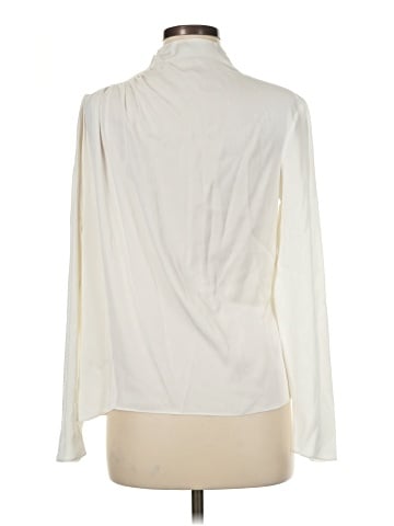 Intermix Long Sleeve Silk Top (view 2)
