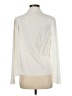 Intermix Ivory Long Sleeve Silk Top Size 6 - photo 2