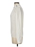 Intermix Ivory Long Sleeve Silk Top Size 6 - photo 5