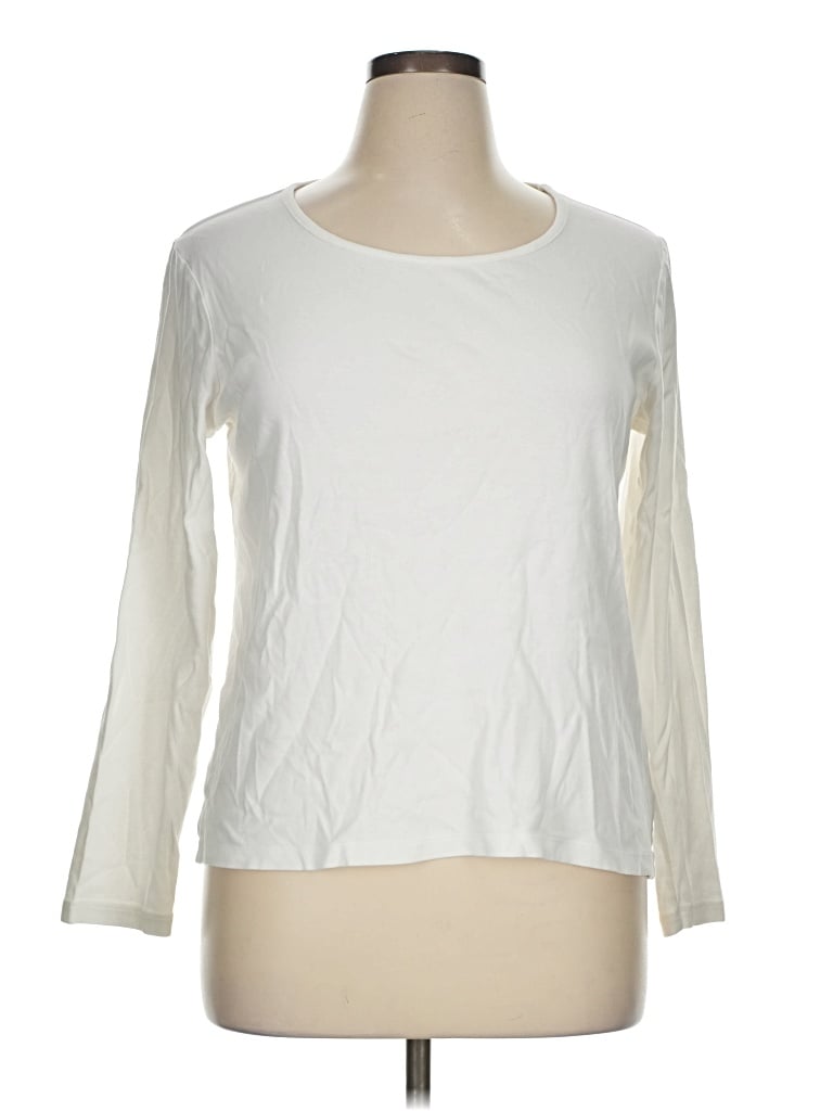 Pre-owned White Stag 3/4 Sleeve T-shirt In Ivory