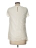 Unbranded Ivory Short Sleeve Silk Top Size L (estimated) - photo 2