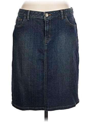 Lands' End Denim Skirt (view 1)