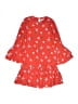 Stella McCartney 100% Viscose Hearts Red Orange Dress Size 10 - photo 1