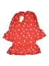 Stella McCartney 100% Viscose Hearts Red Orange Dress Size 10 - photo 2