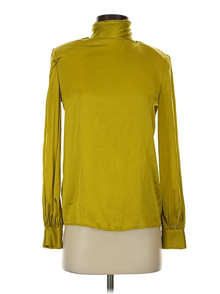 Pre-owned Pinko Long Sleeve Turtleneck In Yellow