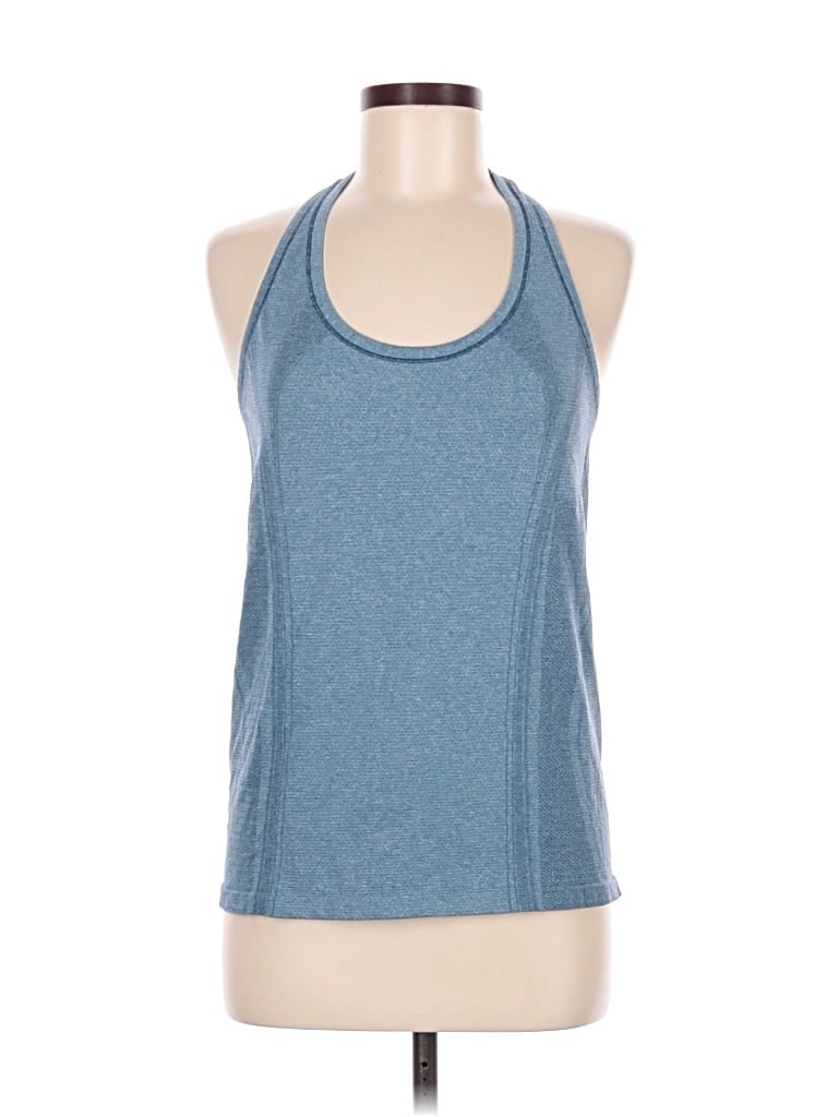 Pre-owned Nux Tank Top Blue Halter Neckline Tops