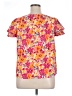 Shein Curve 100% Polyester Floral Pink Short Sleeve Blouse Size XL - photo 2