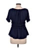HD in Paris 100% Polyester Blue Short Sleeve Blouse Size 6 - photo 2