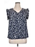 Shein Curve Blue Short Sleeve Blouse Size XL - photo 1