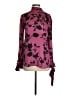 Equipment 100% Polyester Floral Burgundy Long Sleeve Blouse Size XS - photo 1