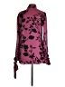 Equipment 100% Polyester Floral Burgundy Long Sleeve Blouse Size XS - photo 2
