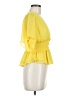 Shinestar 100% Polyester Yellow Short Sleeve Blouse Size M - photo 4