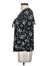 LC Lauren Conrad 100% Polyester Stars Black Short Sleeve Blouse Size XS - photo 5