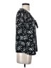 LC Lauren Conrad 100% Polyester Stars Black Short Sleeve Blouse Size XS - photo 4