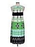 AB Studio Graphic Green Casual Dress Size L - photo 2