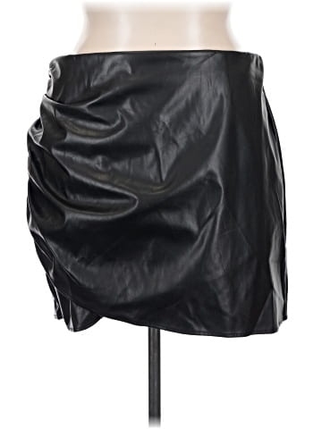 Cider Faux Leather Skirt (view 1)