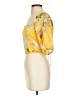 H&M 100% Polyester Yellow 3/4 Sleeve Blouse Size S - photo 5