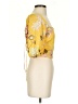 H&M 100% Polyester Yellow 3/4 Sleeve Blouse Size S - photo 4