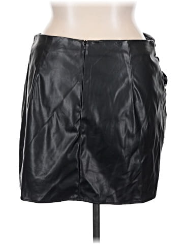 Cider Faux Leather Skirt (view 2)