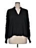 Evereve 100% Polyester Black Long Sleeve Blouse Size XL - photo 1