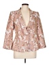 Zara Basic 100% Polyester Paisley Pink Blazer Size L - photo 1