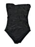 Unbranded Solid Black One Piece Swimsuit Size M - photo 1