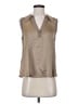 Cinq à Sept 100% Silk Tan Sleeveless Silk Top Size S - photo 1