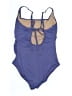 Gap Solid Purple One Piece Swimsuit Size XL - photo 2