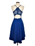 B. Darlin Solid Blue Cocktail Dress Size 3 - 4 - photo 2