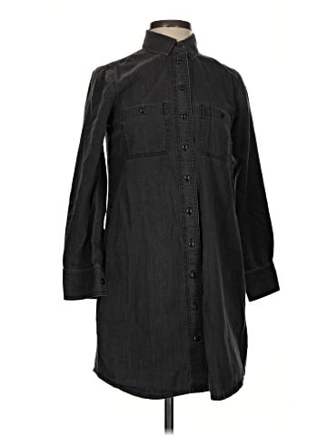 Madewell Black Denim Shirtdress (view 1)