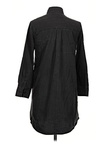 Madewell Black Denim Shirtdress (view 2)