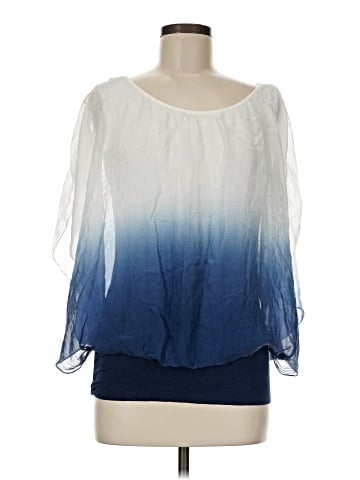 Giusy 3/4 Sleeve Silk Top (view 1)