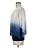 Giusy 100% Silk Blue 3/4 Sleeve Silk Top Size M - photo 5