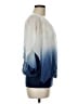 Giusy 100% Silk Blue 3/4 Sleeve Silk Top Size M - photo 4